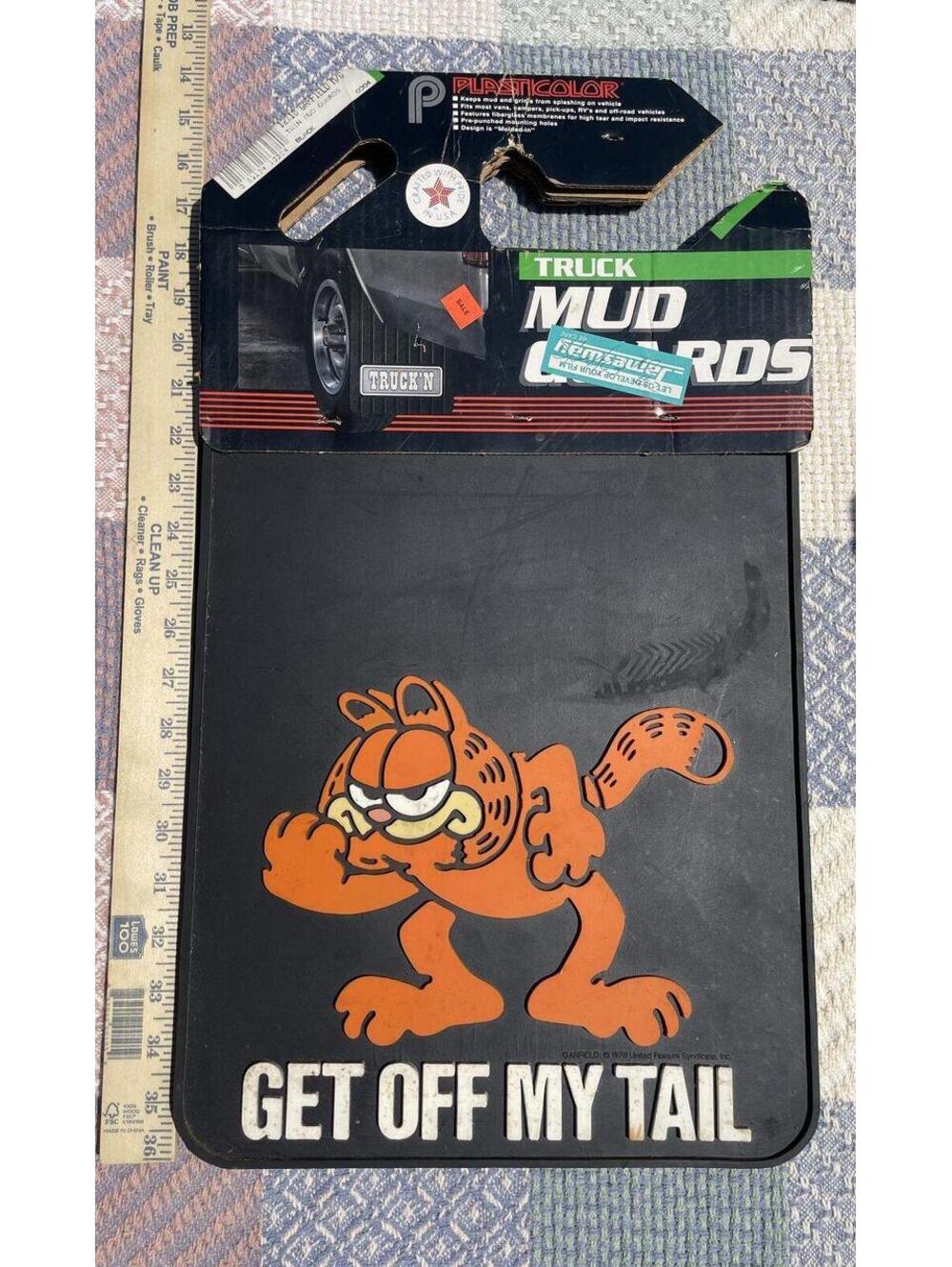 1978 Vintage Garfield Truck Mud Guards - Get Off My Tail - Twin Pack